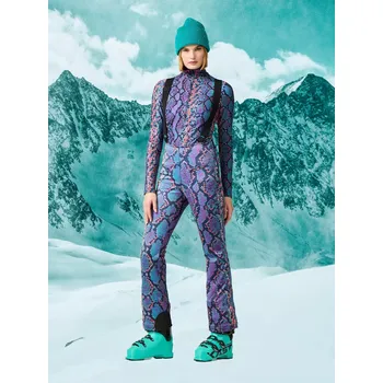 Snowboardové kalhoty Dámské lyžařské kalhoty Goldbergh Elena Snake Turchese