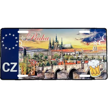 Plechová cedule SKANTEX Plechová cedule - PRAHA dezén: Praha 3 - 1 ks