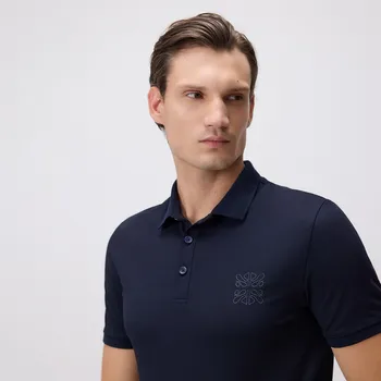 Pánské tričko Reserved - Polo regular - tmavomodrá - 300EF-59X - 300EF-59X-M