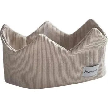 Čelenka Bavlněná čelenka Korunka 6-12 měsíců béžová