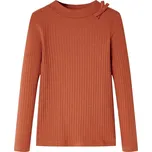 vidaXL Dětské tričko s dlouhým rukávem jasně 116 [14136] Barva: Koňaková