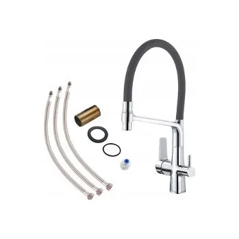 Vodovodní baterie Kuchyňská stojánková baterie WaterCell VIVA stříbrná, šedá