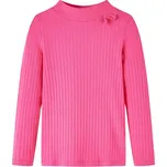 vidaXL Dětské tričko s dlouhým rukávem žebrovaný úplet jasně 116 [13836] Barva: Růžová