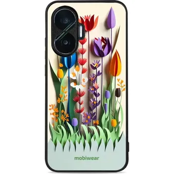 Pouzdro na mobilní telefon Lesklý kryt Mobiwear Glossy - Xiaomi Poco F7 - G015G Barevné květinky (Prémiové lesklé pouzdro, obal, kryt Mobiwear Glossy na mobil Xiaomi Poco F7 - G015G Barevné květinky, materiál Plast + TPU silikon - krytí po všech stranách, neošoupatelný potisk, tenk