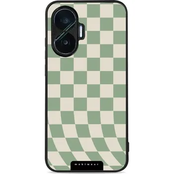 Pouzdro na mobilní telefon Lesklý kryt Mobiwear Glossy - Xiaomi Poco F7 - GA58G Zelená a béžová šachovnice (Prémiové lesklé pouzdro, obal, kryt Mobiwear Glossy na mobil Xiaomi Poco F7 - GA58G Zelená a béžová šachovnice, materiál Plast + TPU silikon - krytí po všech stranách,)