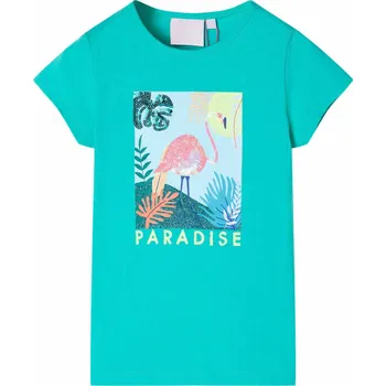 Chlapecké tričko vidaXL Dětské tričko tmavě 140 [11128] Barva: Mátová