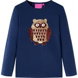 vidaXL Dětské tričko s dlouhým rukávem jasně 92 [13794] Barva: Námořnická modř