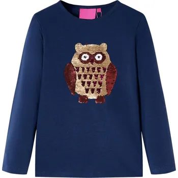 vidaXL Dětské tričko s dlouhým rukávem jasně 92 [13794] Barva: Námořnická modř
