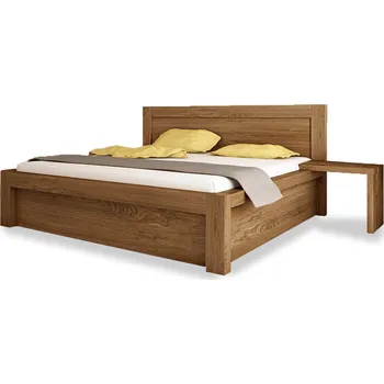 Ložnice Postel Postelia CAPRI s úložným prostorem 180 x 210 buk - Dřevěná postel z masivu, bukové manželské dvoulůžko o šíři masivu 12 x 8 cm