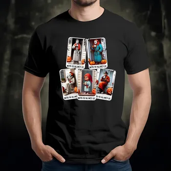 Pánské tričko Pánské tričko - Hororové karty Barva: Černá, Velikost: S