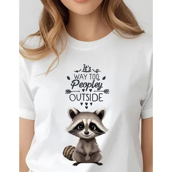 Dámské tričko Dámské tričko - Roztomilý míval Barva: Růžová, Velikost: 3XL