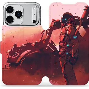 Telefonní příslušenství Flipové pouzdro Mobiwear - Apple iPhone 17 Pro Max - MA09S Průzkumník s červeným vozítkem (Knížkové flip pouzdro, obal, kryt na mobil Apple iPhone 17 Pro Max - MA09S Průzkumník s červeným vozítkem, materiál Umělá kůže + TPU - ochrana 360°, stojánek,)