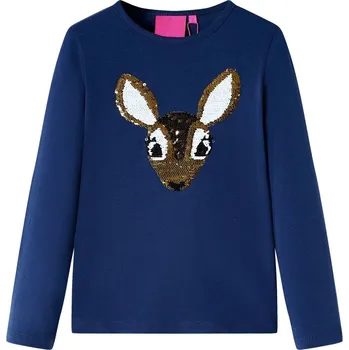 Chlapecké tričko vidaXL Dětské tričko s dlouhým rukávem 116 [14181] Barva: Námořnická modř