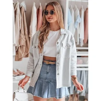 Dámská oversize košile OVERBOR světle šedá