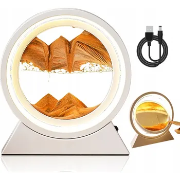 Obraz 3D STOLNÍ LAMPA DYNAMICKÝ PÍSEK POHYBLIVÝ OBRAZ S LED NOČNÍM SVĚTLEM
