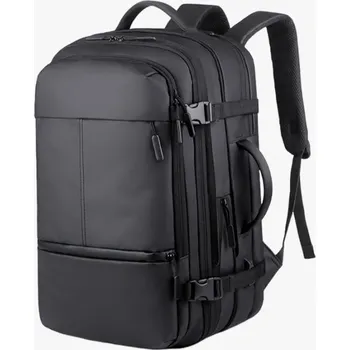 Cestovní taška Rozšiřitelný cestovní batoh s USB portem 1752051427 černý