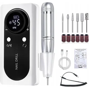 IP kamera Bruska na nehty pro hybridní manikúru, bezdrátová, 50W + sada fréz