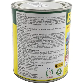 Lak na dřevo Bilak A 0000 lesk základní disperzní lak na dřevo 0,7 kg transparentní