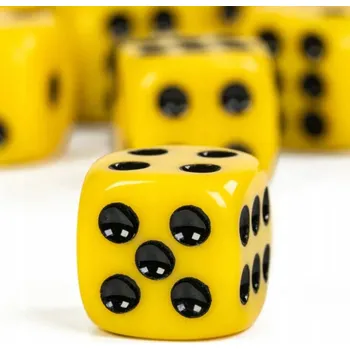 Příslušenství k deskovým hrám Kostka 1 Ks D6 K6 Žlutá Dice Yellow Classic RPG D&D MTG Stolní Hry Board