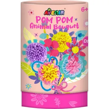 Obraz Kreativní sada pro výrobu kytice z pomponů - Udělej si sám květiny z pomponků Avenir