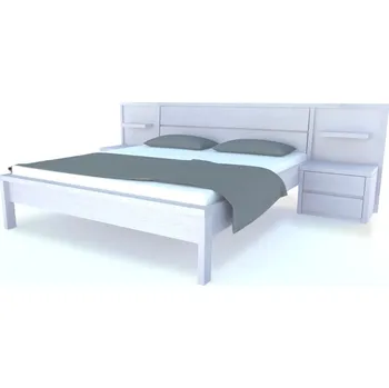 Postel Postelia MARINA Buk 160x200 - dřevěná postel z masivu o šíři 4 cm, včetně nočních stolků