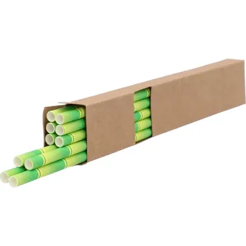 BRČKA PAPÍROVÁ brčko papírové SADA 10 KUSŮ