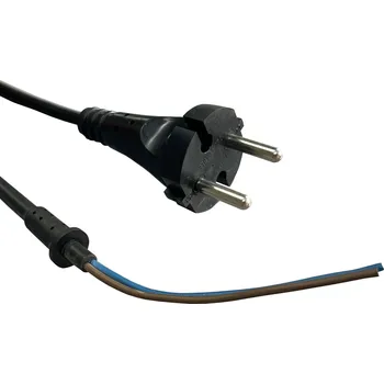 elektrický kabel Flexo PVC šňůra 862071-1-2/2.20, 2x0,75, rovná vidlice, černá - 2,20 m