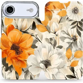 Pouzdro na mobilní telefon Flipové pouzdro Mobiwear - Apple iPhone Air - VP75S Podzimní květy (Knížkové flip pouzdro, obal, kryt na mobil Apple iPhone Air - VP75S Podzimní květy, materiál Umělá kůže + TPU - ochrana 360°, stojánek, silikonová vanička, magnetické zavírání)