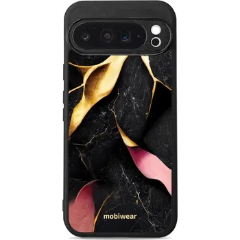 Pouzdro na mobilní telefon Lesklý kryt Mobiwear Glossy - Google Pixel 9 Pro XL - G021G Černý a zlatavý mramor (Prémiové lesklé pouzdro, obal, kryt Mobiwear Glossy na mobil Google Pixel 9 Pro XL - G021G Černý a zlatavý mramor, materiál Plast + TPU silikon - krytí po všech stranách,)
