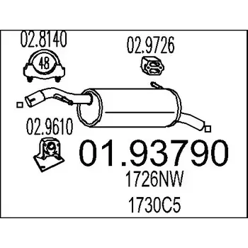 Tlumič výfuku MTS Zadní tlumič výfuku MTS 01.93790