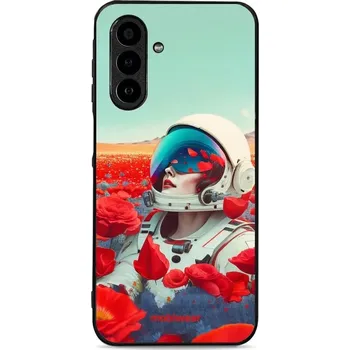 Pouzdro na mobilní telefon Lesklý kryt Mobiwear Glossy - Samsung Galaxy A17 / A17 5G - G001G Astronautka v květech (Prémiové lesklé pouzdro, obal, kryt Mobiwear Glossy na mobil Samsung Galaxy A17 / A17 5G - G001G Astronautka v květech, materiál Plast + TPU silikon - krytí po všech)