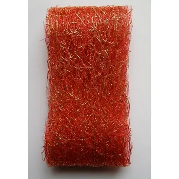 Stuha Stuha pavučinka červená metalická 40mm - 3m