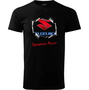 FELPA Triko pánské s motivem Suzuki Japanese power černé Velikost.: 4XL