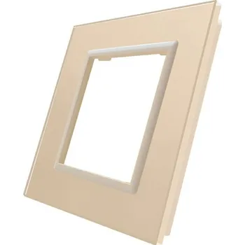 Elektrická zásuvka WELAIK rámeček zásuvkový skleněný - ivory creme
