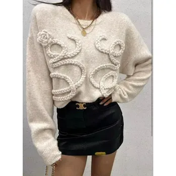 Dámský svetr made in Italy Dámský módní vlněný svetr 24166