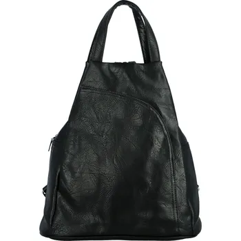 Městský batoh Stylový dámský koženkový batůžek Vayos, černý