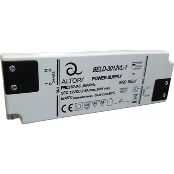 Napájecí zdroj pro osvětlení Plochý napájecí zdroj BELD pro LED pásky a svítidla, transformátor 30W ALTORI