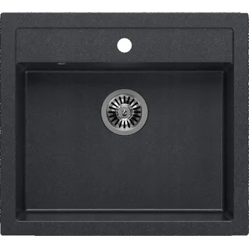 Granitový dřez Jednokomorový granitový dřez Quadron BILL černý