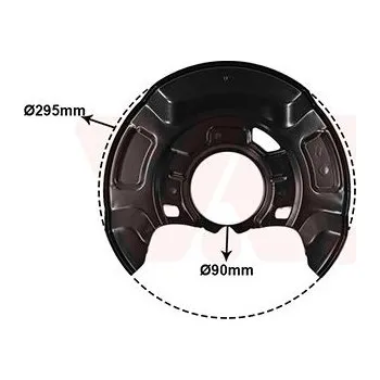 Brzdový kotouč Ochranný plech proti rozstřikování, brzdový kotouč VAN WEZEL 5436372