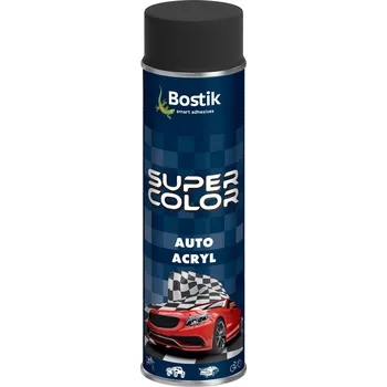 Barva ve spreji Akrylový lak Bostik Super Color černý 500 ml