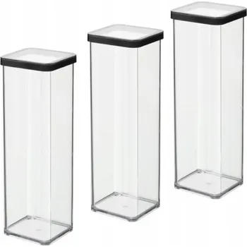 Dóza na potraviny ROTHO SADA 3 KUSŮ NÁDOB NA POTRAVINY PRO SYPKÉ PRODUKTY 2L ČERNÁ LOFT