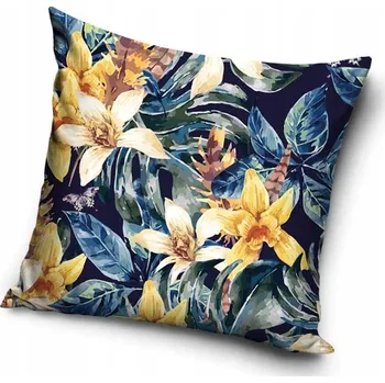 Povlak na dekorativní polštářek Dekorační povlak na polštář 40x40 Listy Květiny