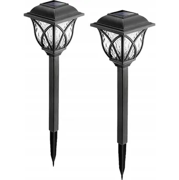 Venkovní osvětlení Solární lampa zapichovací Fortrade černá 53 cm 8 ks