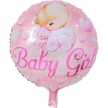 Balónek Fóliový balónek "Baby girl" růžový, 45 cm