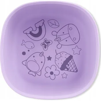 dětská jídelní sada Miseczka Skip Hop fialová silikonová