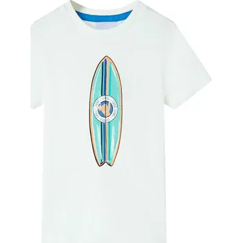 Chlapecké tričko vidaXL Dětské tričko s krátkým rukávem 140 [11818] Barva: ecru