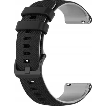 Řemínek na hodinky Univerzální řemínek k hodinkám chytré hodinky T-112 černo-šedý 20 mm