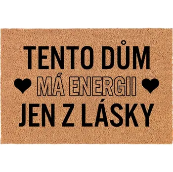 Rohožka Kokosová rohožka ke dveřím | Veselý Dárek Energie z lásky