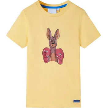 vidaXL Dětské tričko s krátkým rukávem 116 [11871] Barva: Žlutá