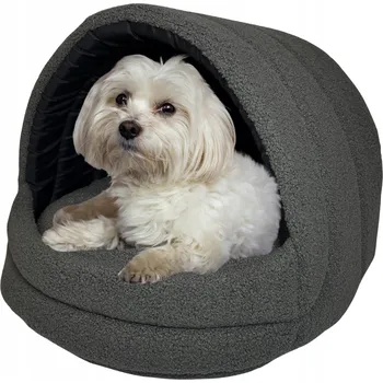 Pelíšek pro psa Szyszka budka pro psa šedá 50 cm x 46 cm